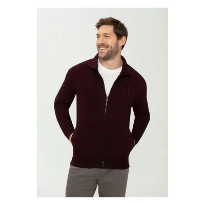 Volcano Man's Sweatshirt B-Tawin M01053-S23 Burgundy Melange