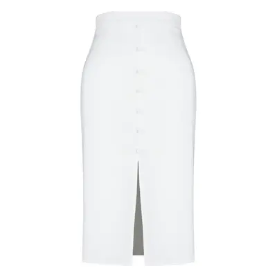 Trendyol Curve White High Waist Woven Bridal Pencil Skirt