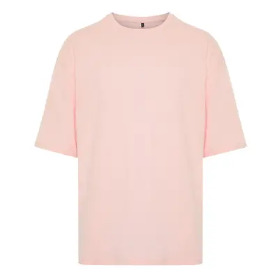 Trendyol Powder Oversize/Wide Cut Basic 100% Cotton T-Shirt