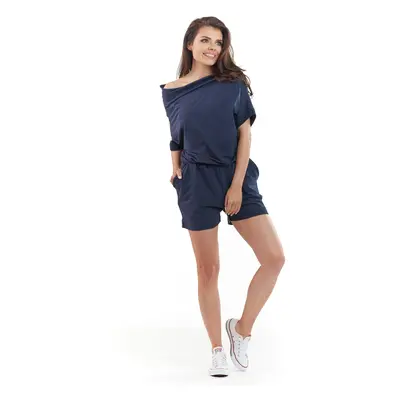 Awama Woman's Overall A216 Navy Blue