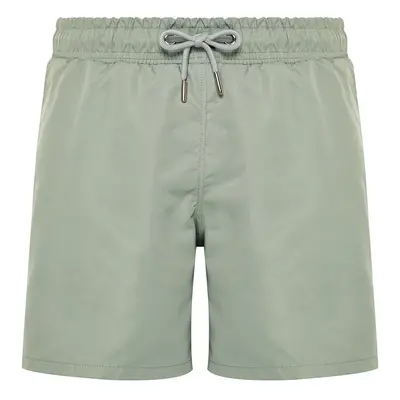 Trendyol Light Khaki Extra Short Basic Swim Shorts