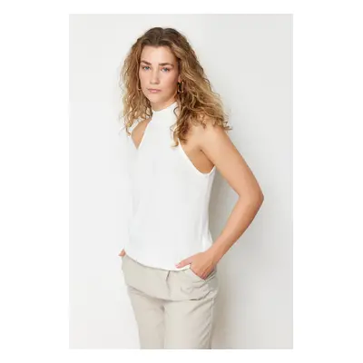 Trendyol Ecru Halter Neck Basic Pletená Halenka