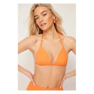 Trendyol Orange Triangle Bikini Top