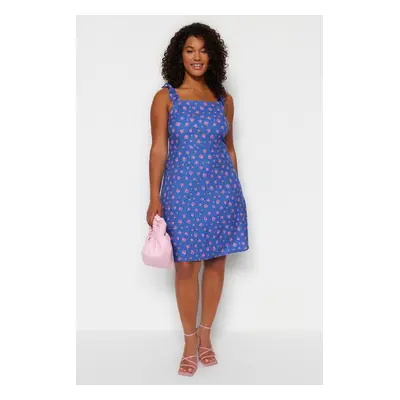 Trendyol Curve Multicolored Floral Mini Woven Dress