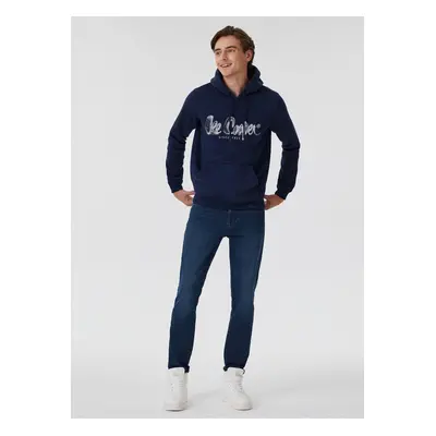 Lee Cooper Men's Hooded Navy Blue Sweatshirt Lcm Garen