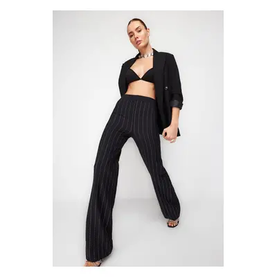 Trendyol Black Shiny Stone Woven Trousers