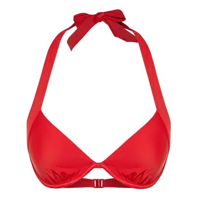 Trendyol Red Balconette Inverted V Underwire Bikini Top