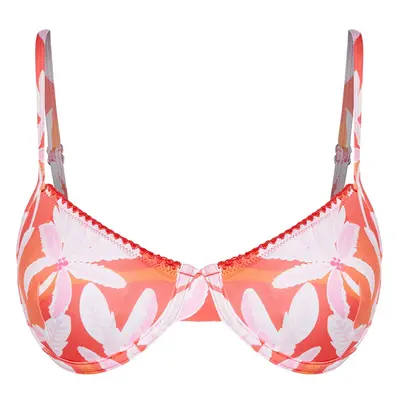 Trendyol Tropical Patterned Balcony Embroidered Bikini Top