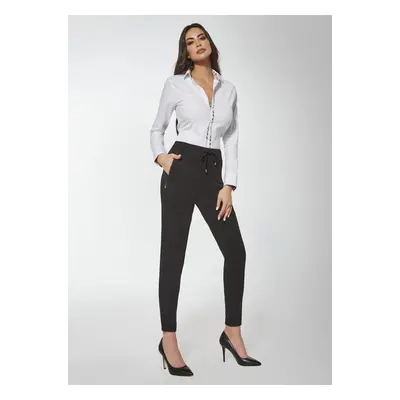 Bas Bleu IDALIA elegant women's trousers with zippered pockets