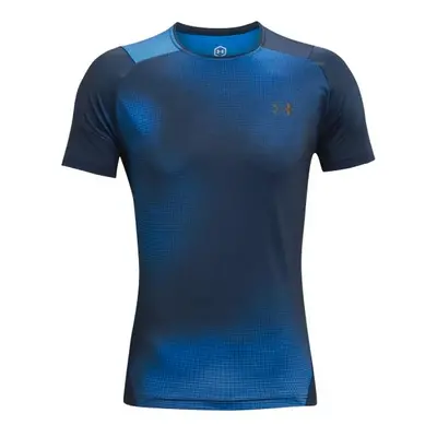 Pánské tričko Under Armour HeatGear Rush 2.0 Print SS Blue