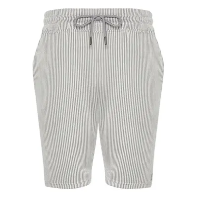 Trendyol Gray Striped Regular Cut Shorts