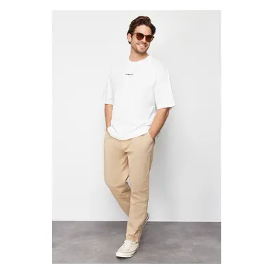 Trendyol Limited Edition Mink Regular Fit Pleat Detailed Soft Touch Chino Trousers