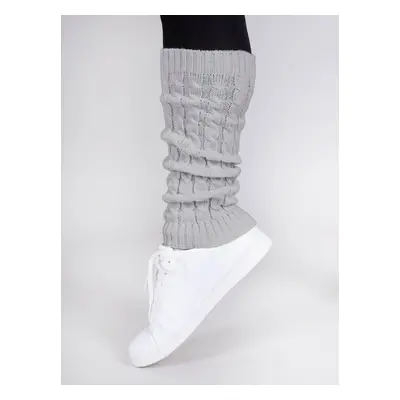 Yoclub Unisex's Leg Warmers Gray Braid SOC-0001U-6600