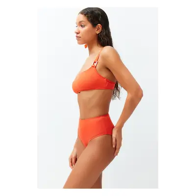 Trendyol Red High Waist Hipster Bikini Bottom