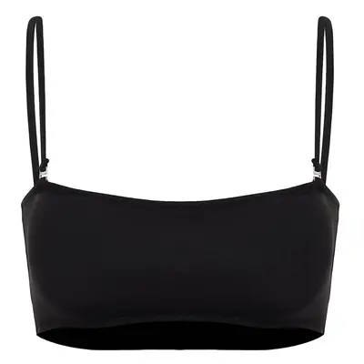 Trendyol Black Strapless Bikini Top