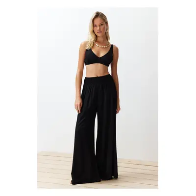 Trendyol Black Woven Gipe Detailed Trousers