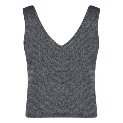 Trendyol Gray Slim Basic V-Neck Knitwear Blouse