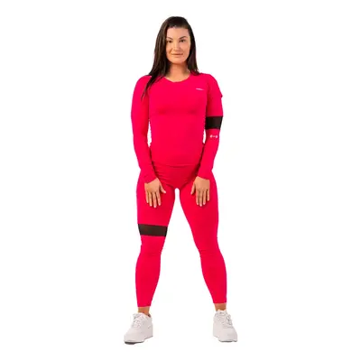 Dámské legíny Nebbia High-Waist ¾ Length Sporty Leggings pink