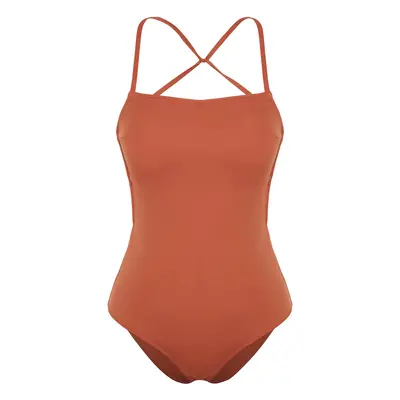 Trendyol Tile Square Neck Decollete Regular Swimsuit