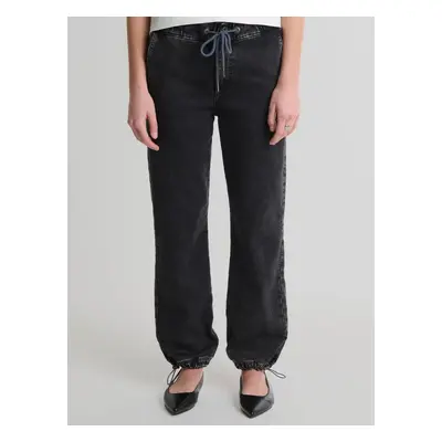 Big Star Woman's Loose Trousers Denim Denim-919