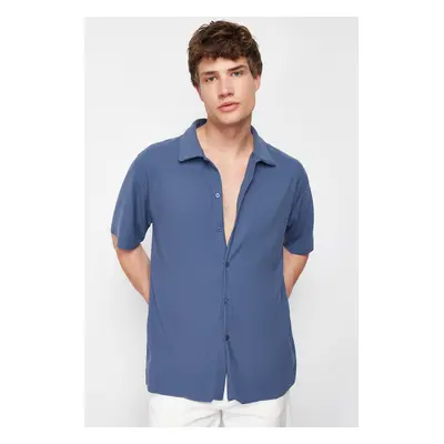 Trendyol Indigo Regular Fit Comfortable Seamless Knitted Shirt