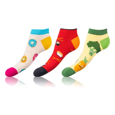 Sada tří párů unisex barevných vzorovaných ponožek Bellinda CRAZY IN-SHOE SOCKS 3x