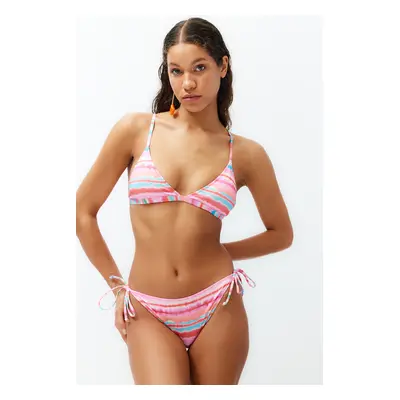 Trendyol Striped Triangle Regular Bikini Set