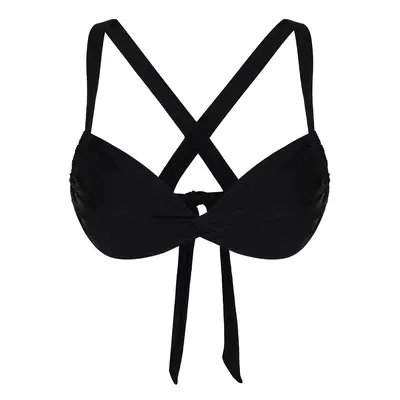 Trendyol Black Bralette Knotted Bikini Top