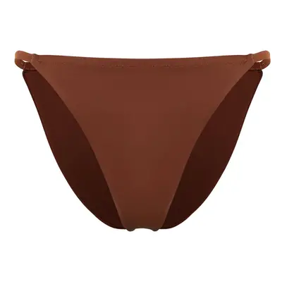 Trendyol Brown Piping Brazilian Bikini Bottom