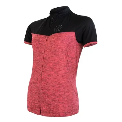 Dámský cyklistický dres Sensor Cyklo Motion Pink/Black