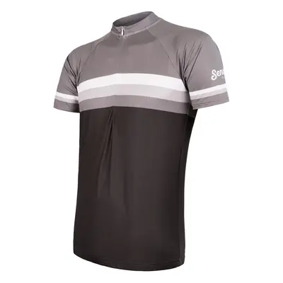 Pánský dres Sensor Cyklo Summer Stripe Black/Grey