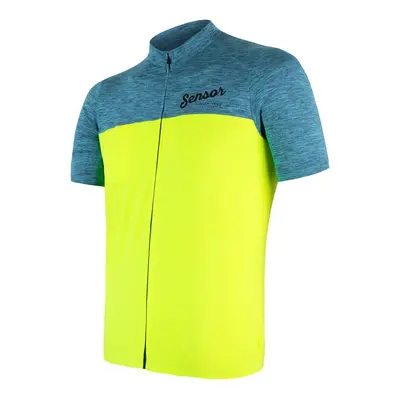 Pánský dres Sensor Cyklo Motion Blue/Neon Yellow