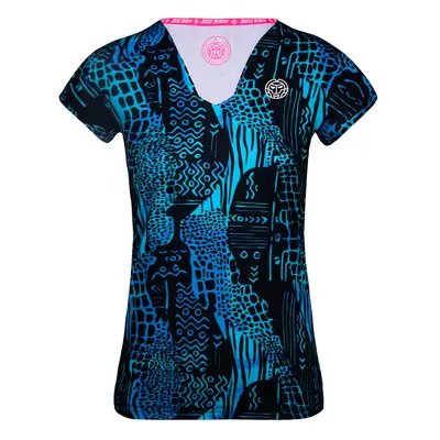 Dámské tričko BIDI BADU Bella 2.0 Tech V-Neck Tee Blue