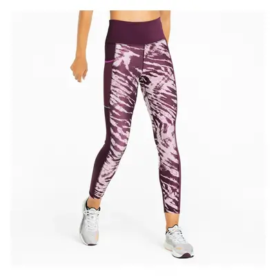 Dámské legíny Puma Run 5K Graphic High Waist 7/8 Tight Grape Wine