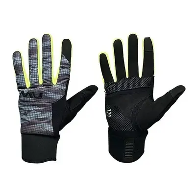 Pánské cyklistické rukavice NorthWave Fast Gel Glove Anthra/Yellow Flu