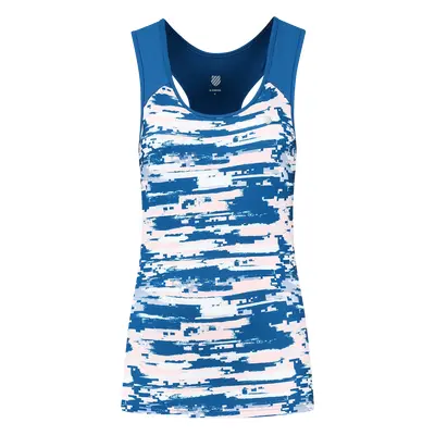 Dámské tílko K-Swiss Hypercourt Stripe Tank Print/Classic Blue