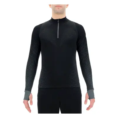 Pánské tričko UYN Running Exceleration Shirt LS Zip Up Black