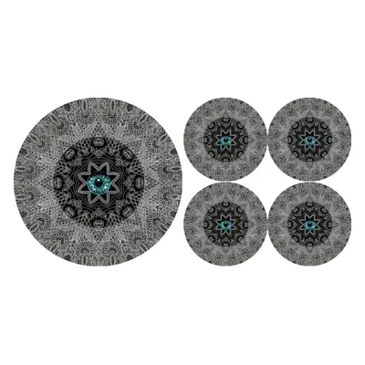 Bertoni Home Unisex's 1+4 Round Table Pads Set Look