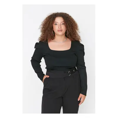 Trendyol Curve Black Knitwear Blouse