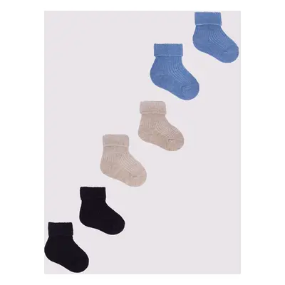 Yoclub Kids's Baby Boys' Turn Cuff Cotton Socks 3-Pack SKA-0009C-0000-002