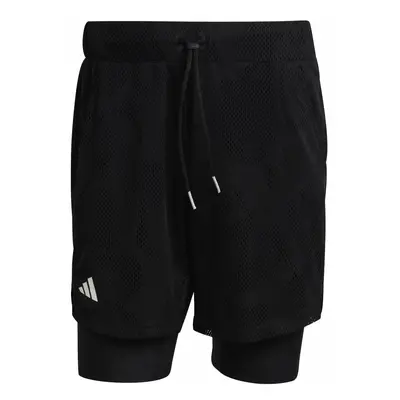 Pánské šortky adidas Melbourne Tennis Two-in-One 7-inch Shorts Black