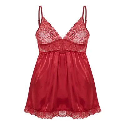 Trendyol Curve Burgundy Lace Detailed Babydoll