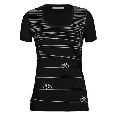 Dámské tričko Icebreaker Tech Lite II SS Scoop Tee Hill Sprint Black