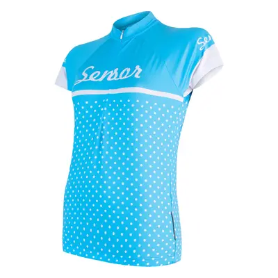 Dámský cyklistický dres Sensor Cyklo Dots Blue