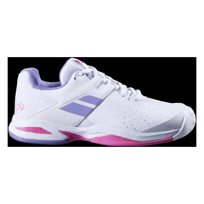 Dětská tenisová obuv Babolat Propulse All Court Junior Girl White/Lavender EUR