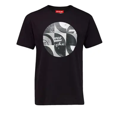 Pánské tričko CCM NOSTALGIA PUCKS S/S TEE SR Black