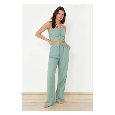 Trendyol Mint Woven Blouse Trousers Set