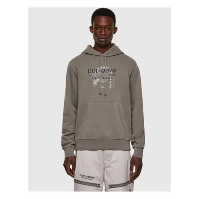 Sweatshirt - DIesel SGIRKHOODB3 SWEATSHIRT pale green