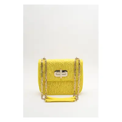 Tommy Hilfiger Handbag - TURNLOCK CROSSOVER QUILT yellow