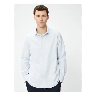 Koton Half Italian Collar Shirt Long Sleeve Buttoned Non Iron